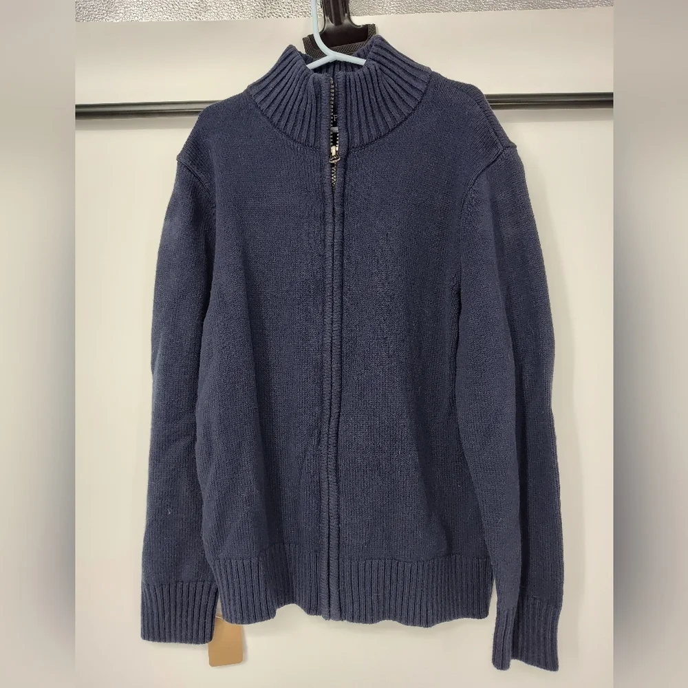 The Children's Place Navy Blue Zip-Up Sweater Size Youth Medium, 7/8
